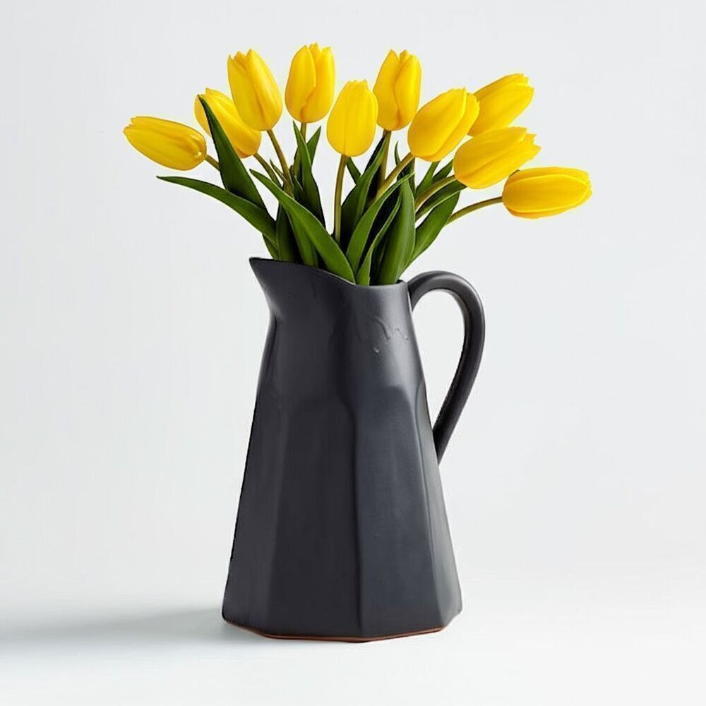 Crate & Barrel Stevey 103-oz. Black Pitcher Leanne Ford, New with Tags